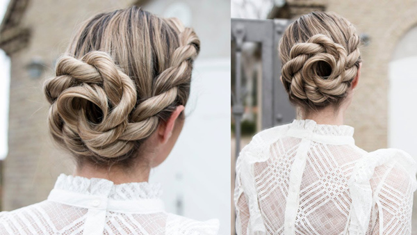 Hairstyles For Raves: Wrapped Rope Braid Updo Hairstyles