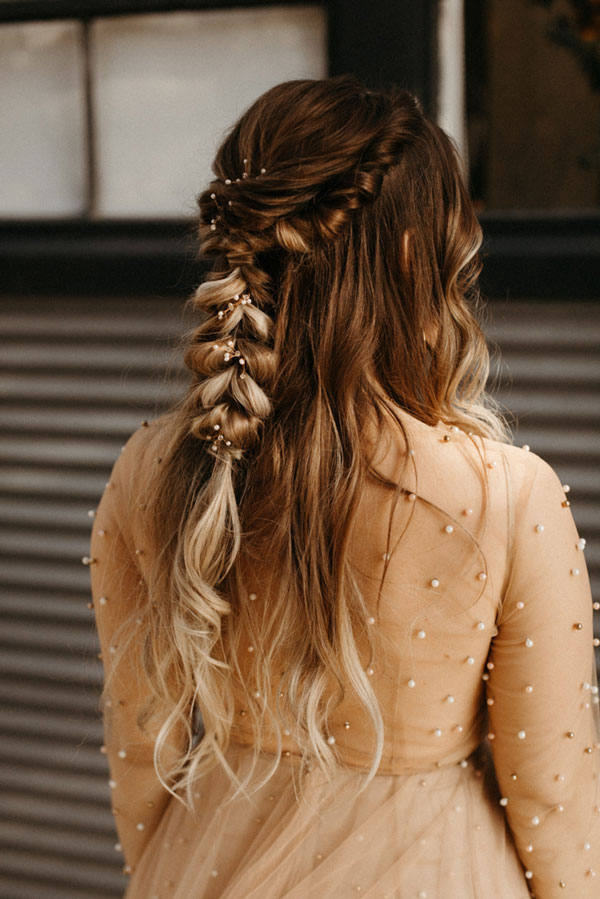 Half Brown Half Blonde Hairstyles: Boho-Chic Mixed Tones Hair